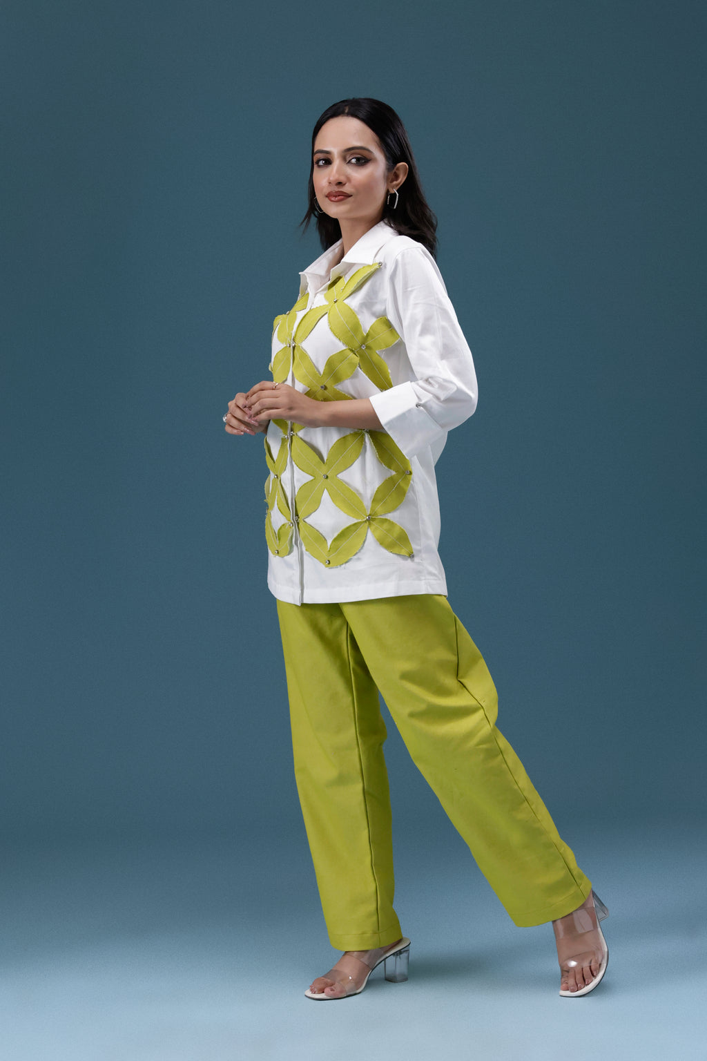 Lime Petal Statement Co-ord Set