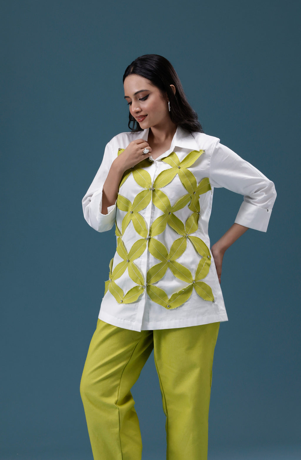 Lime Petal Statement Co-ord Set
