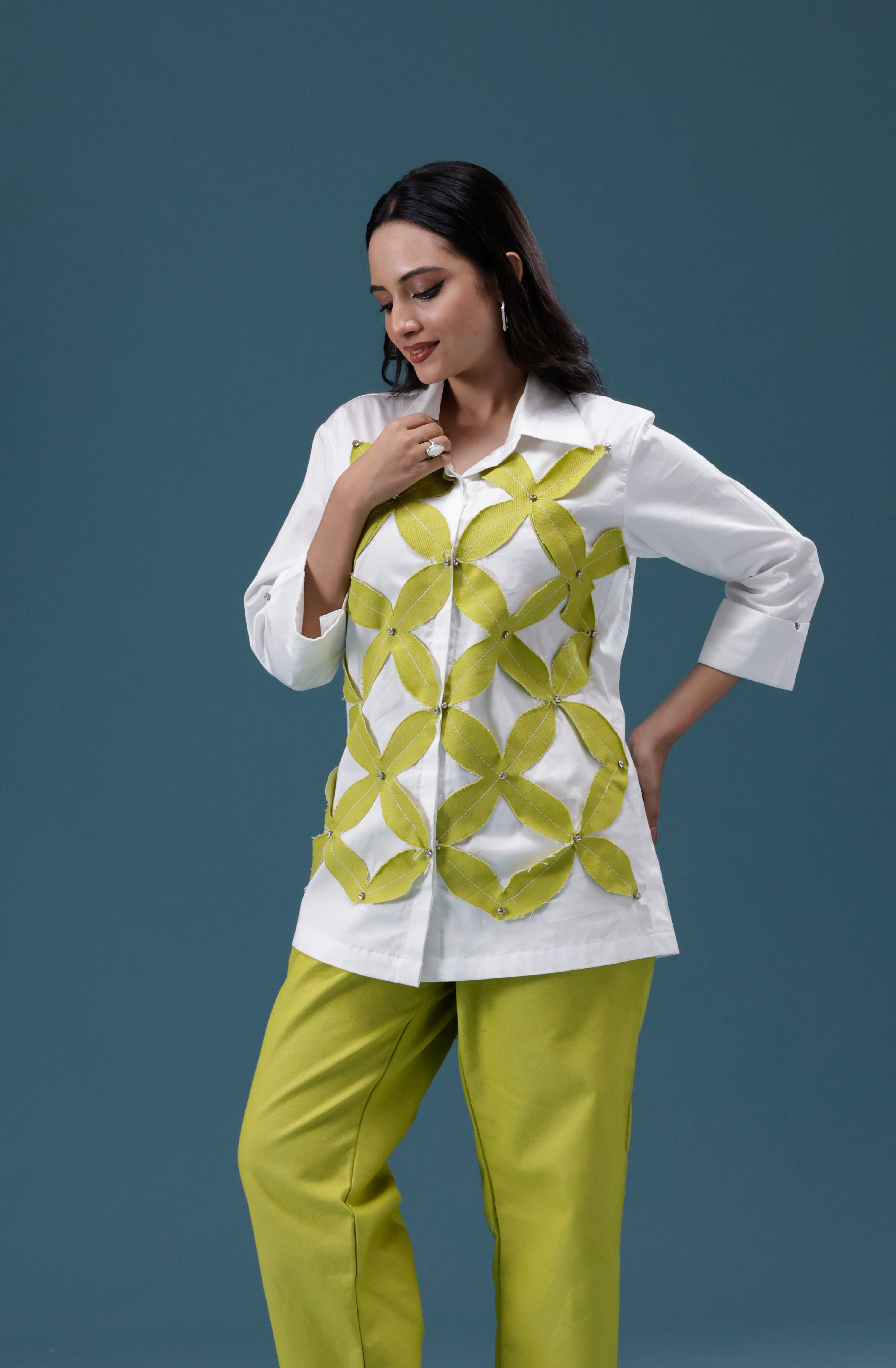 Lime Petal Statement Co-ord Set