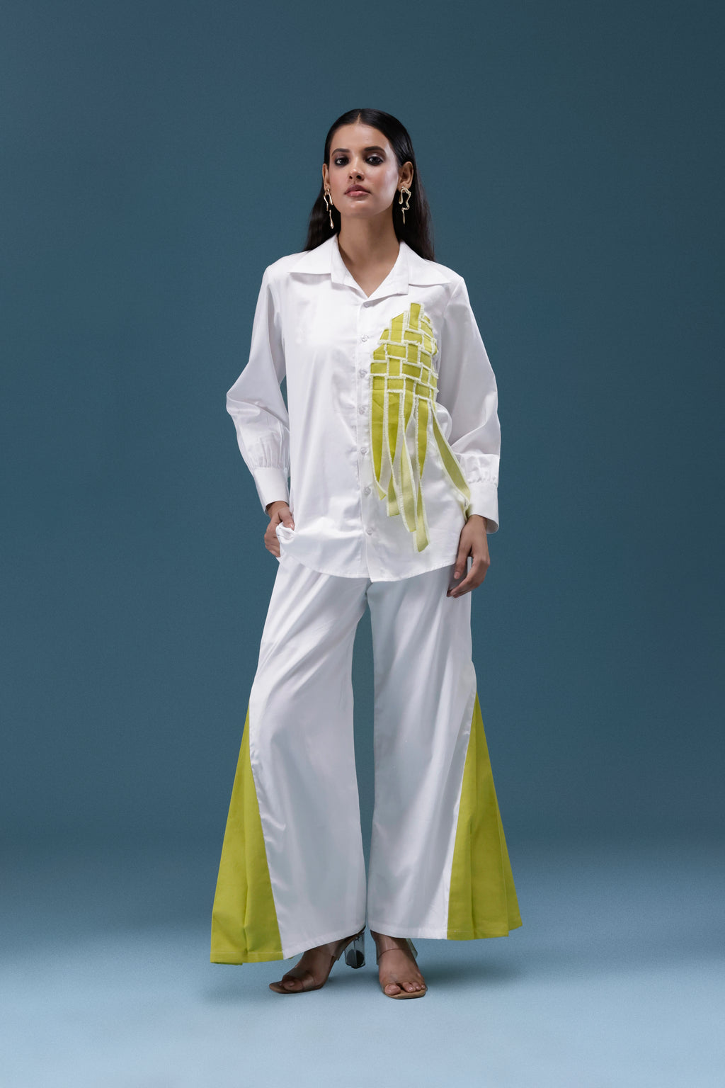 Lime Aura Statement Co-ord Set