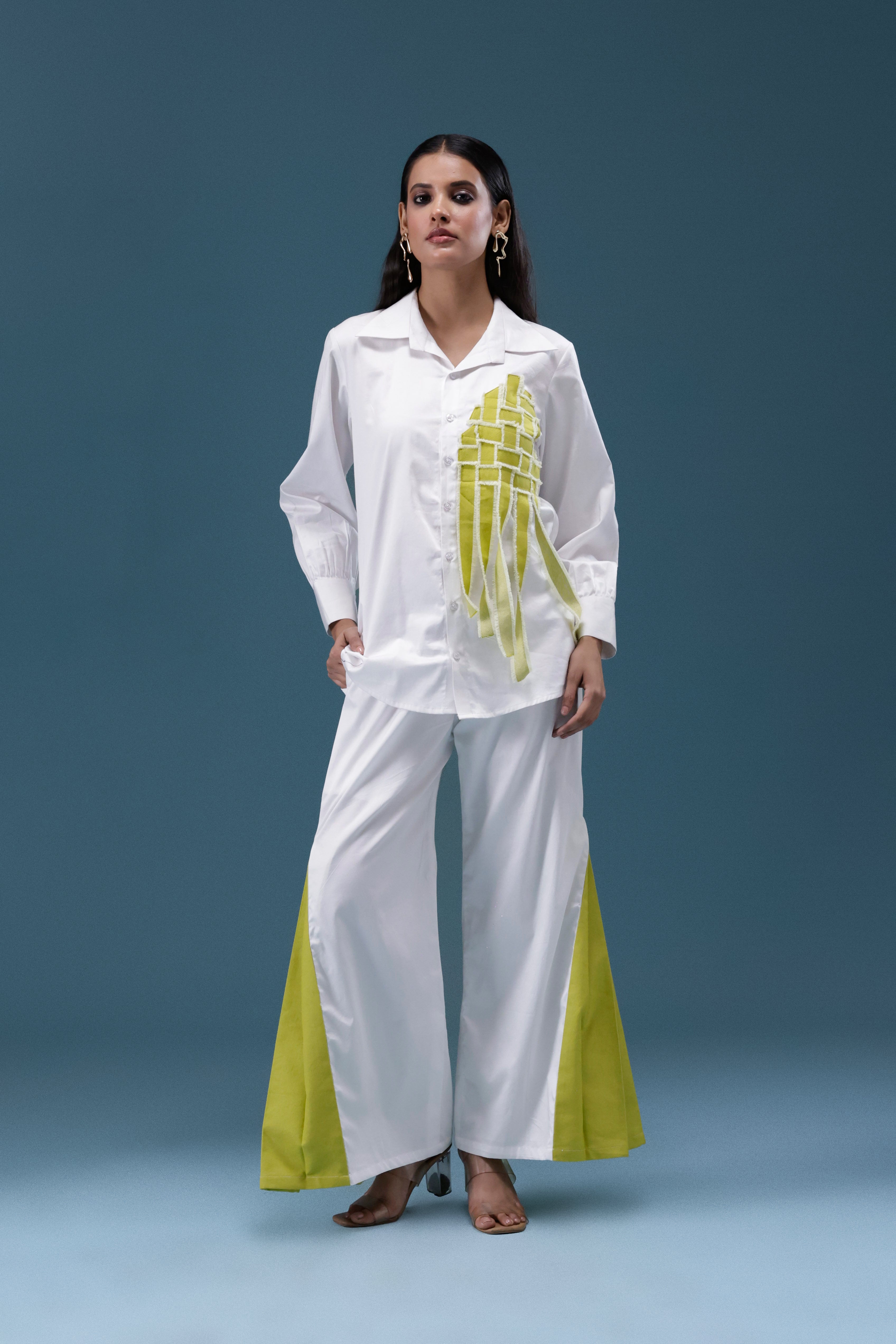 Lime Aura Statement Co-ord Set