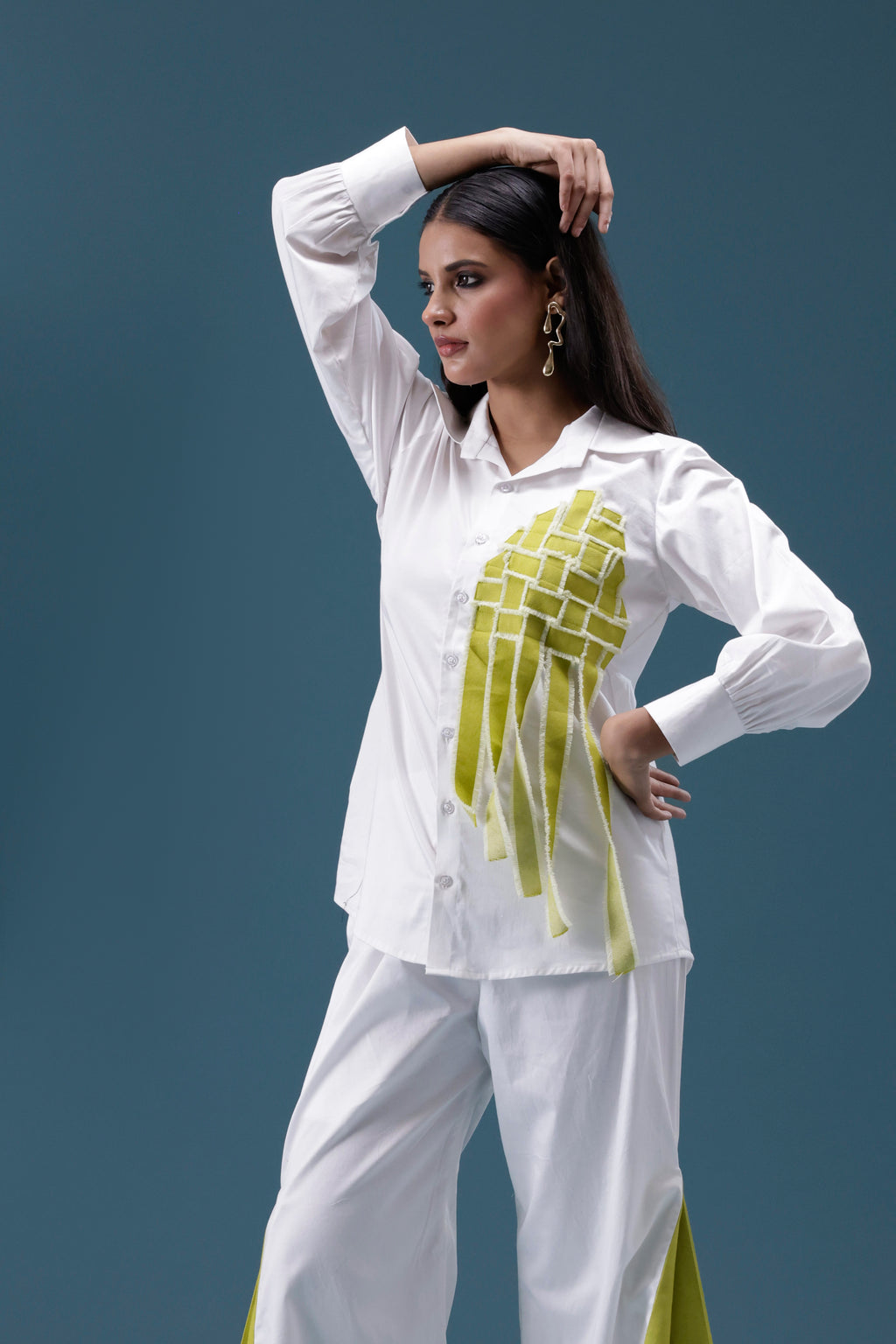 Lime Aura Statement Co-ord Set