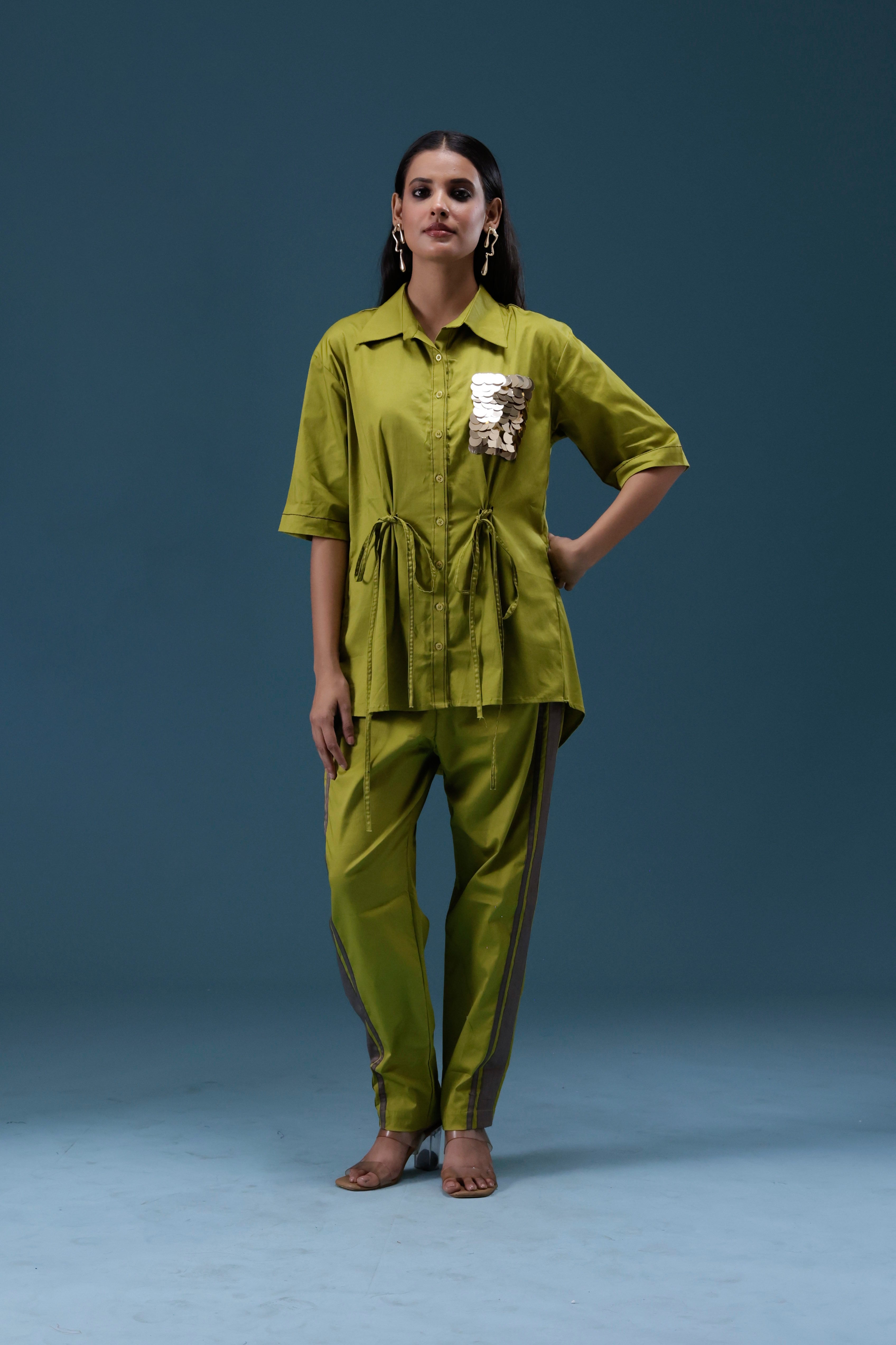 Olive Luxe Utility Co-ord Set