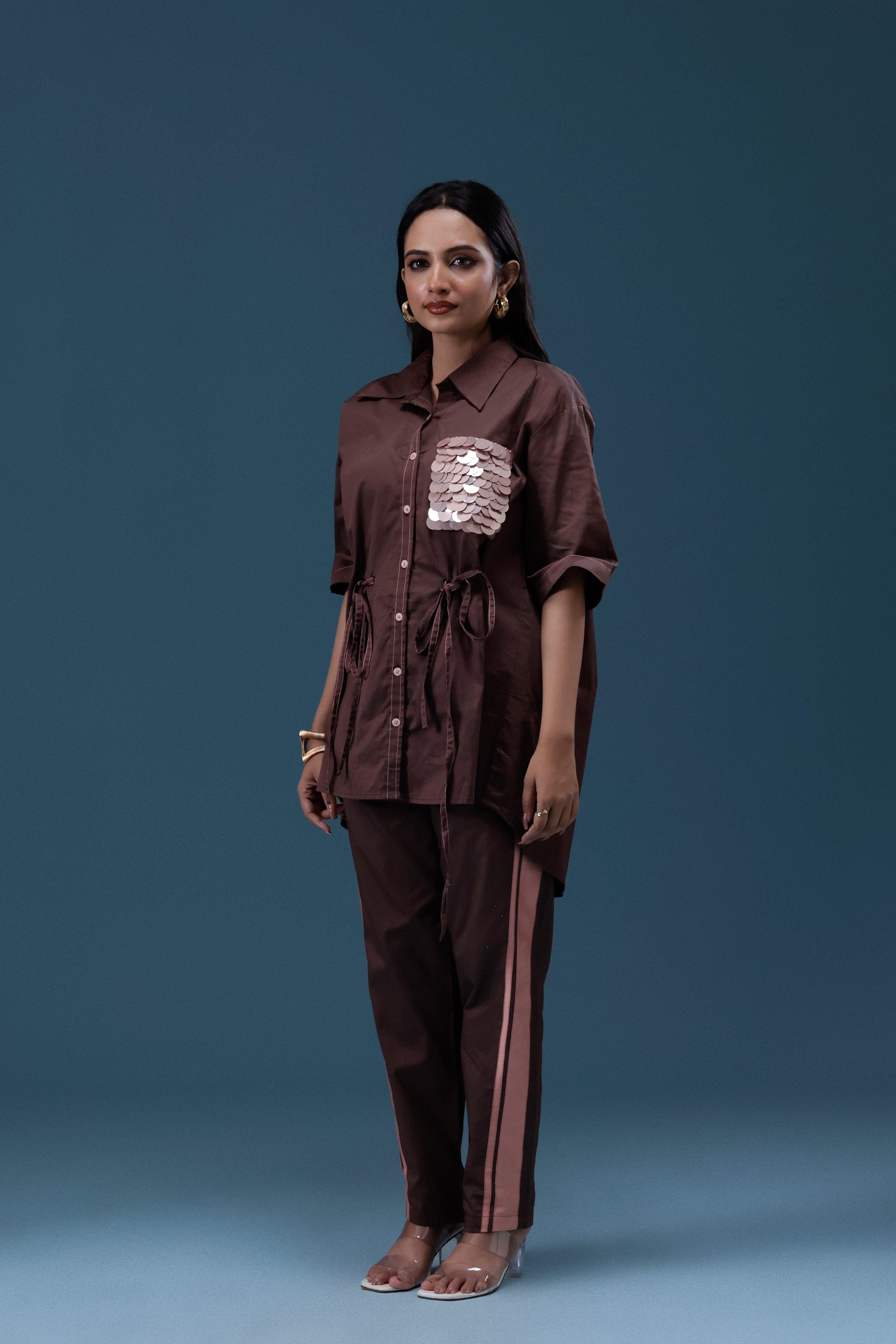 Mocha Luxe Utility Co-ord Set