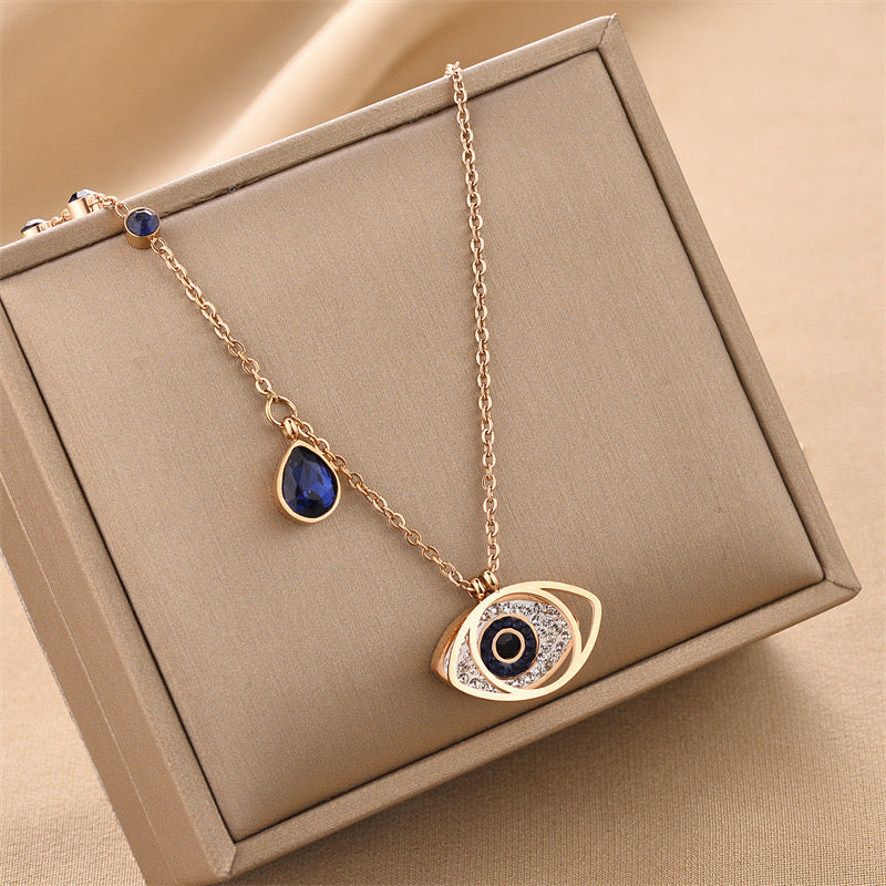 Swarovski Style Evil Eye Neckpiece
