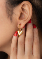 Little Heart Dangler Earring (18K Gold Plated)