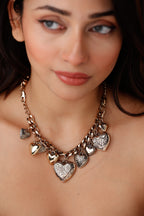 Chunky Hearts Statement Neckpiece