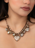 Chunky Hearts Statement Neckpiece