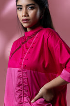 Pink Italian Cotton Block Patterned Shirt