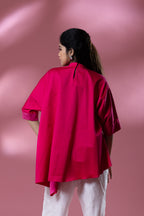 Pink Italian Cotton Block Patterned Shirt