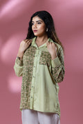 Green Italian Cotton Batik Shirt