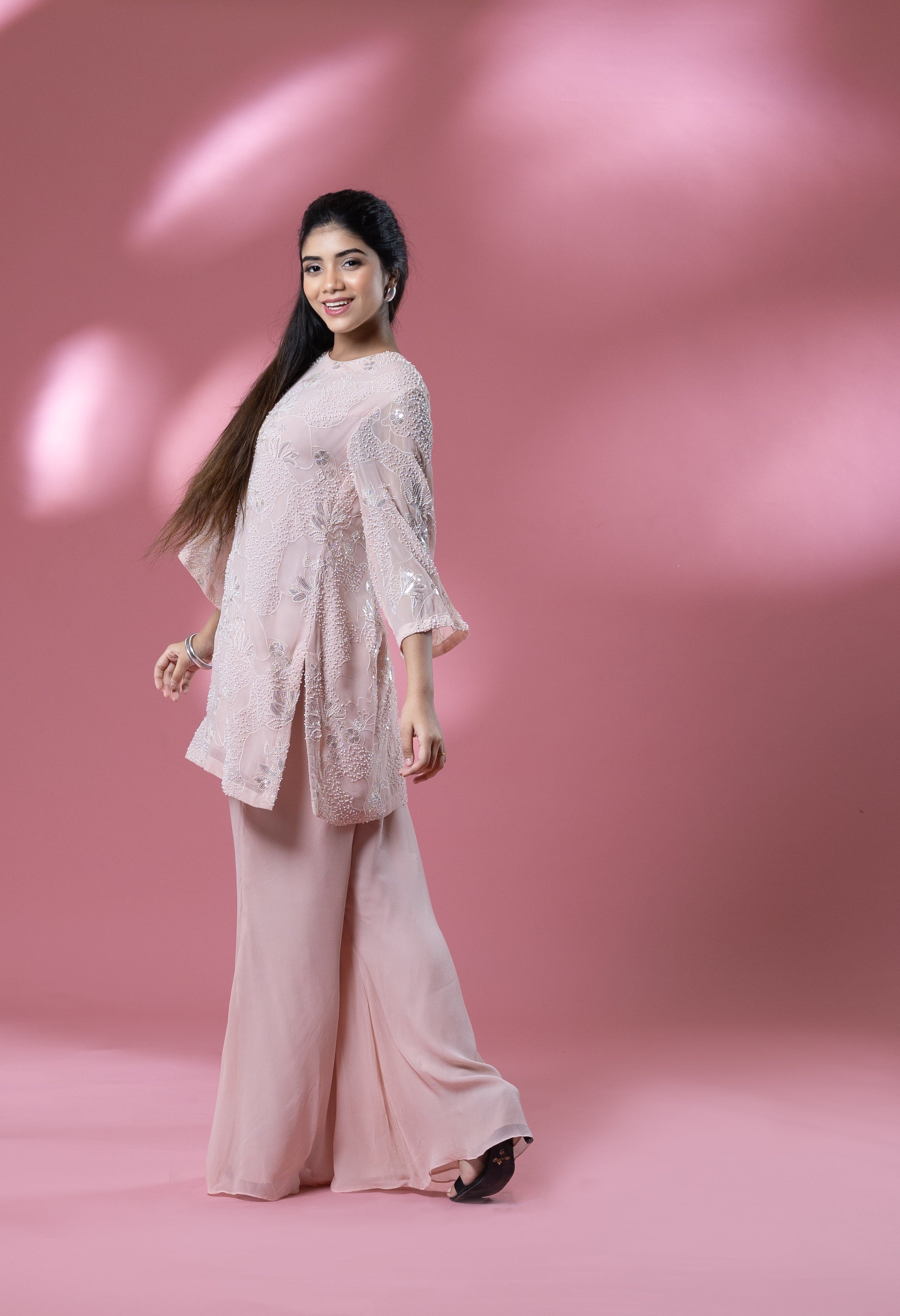 Pink Embroided Co-ord