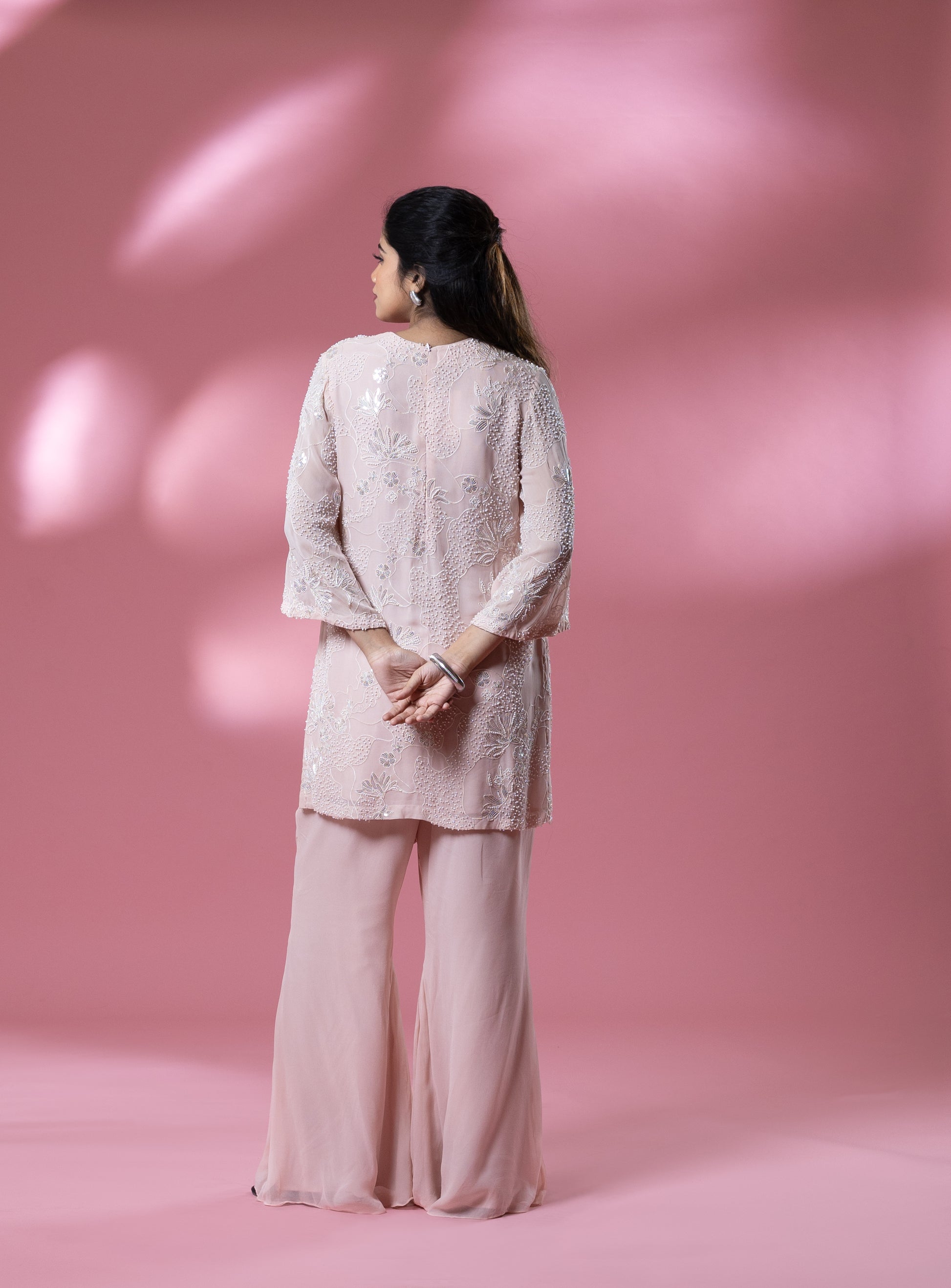 Pink Embroided Co-ord