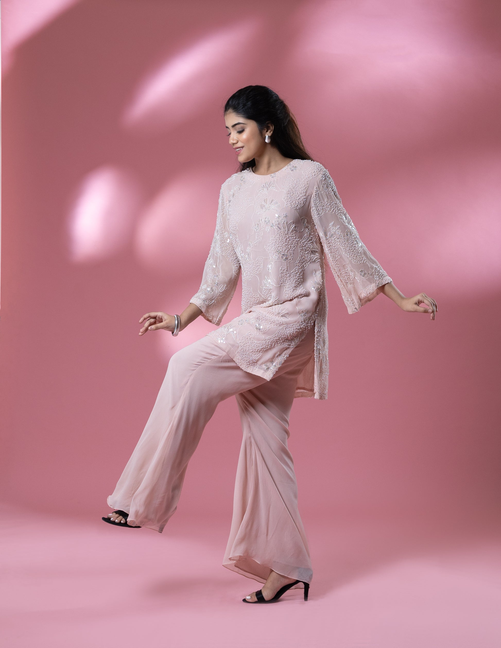 Pink Embroided Co-ord
