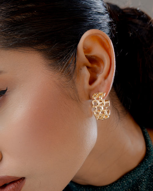 Aurelia Chain-Link Hoop Earrings