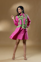 Pink Italian Cotton Frills Dress