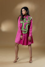 Pink Italian Cotton Frills Dress