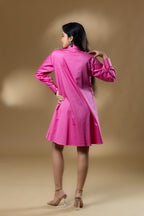 Pink Italian Cotton Frills Dress