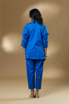 Electric Blue Italian Cotton Knotty Co-ord