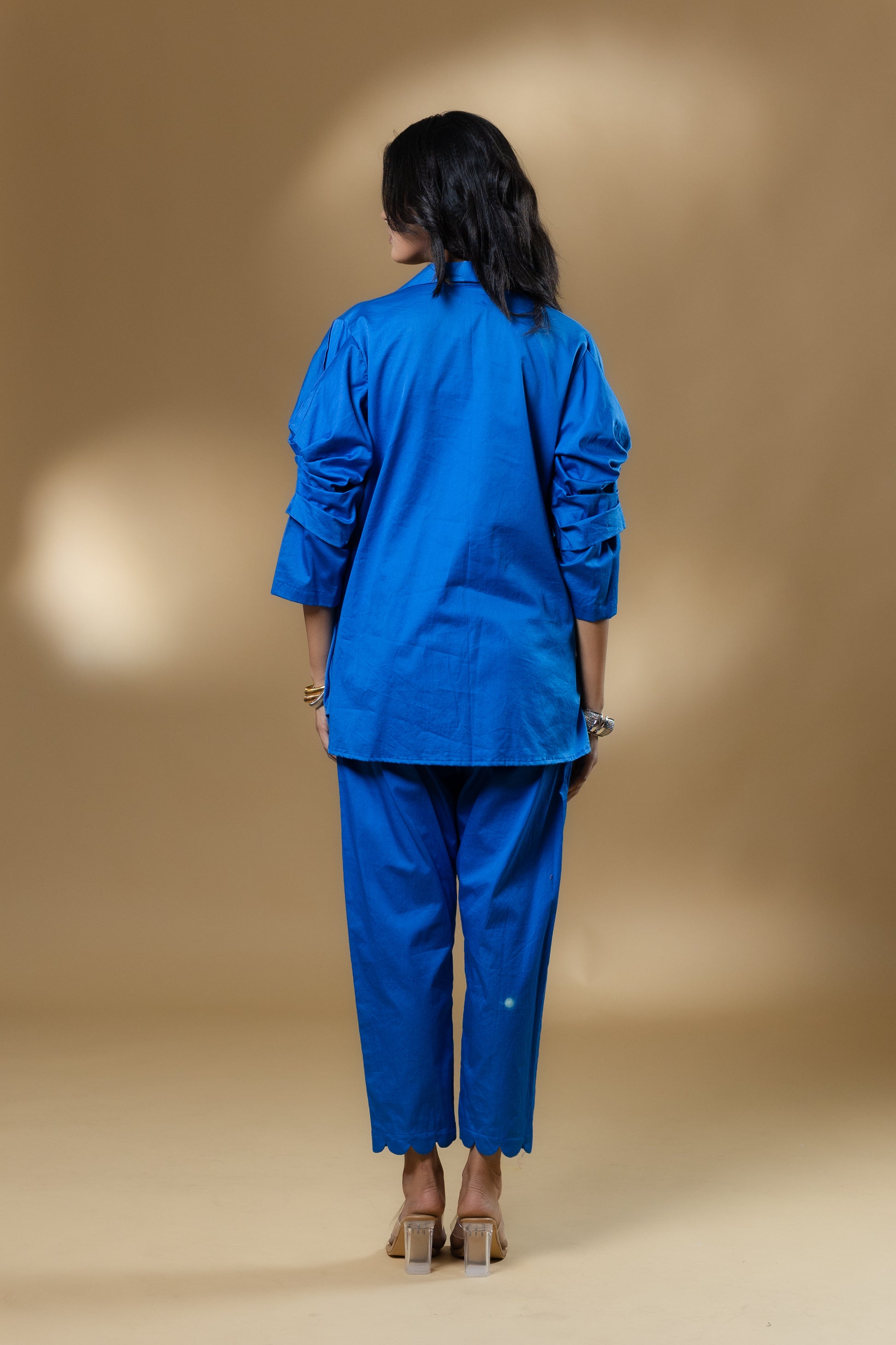 Electric Blue Italian Cotton Knotty Co-ord