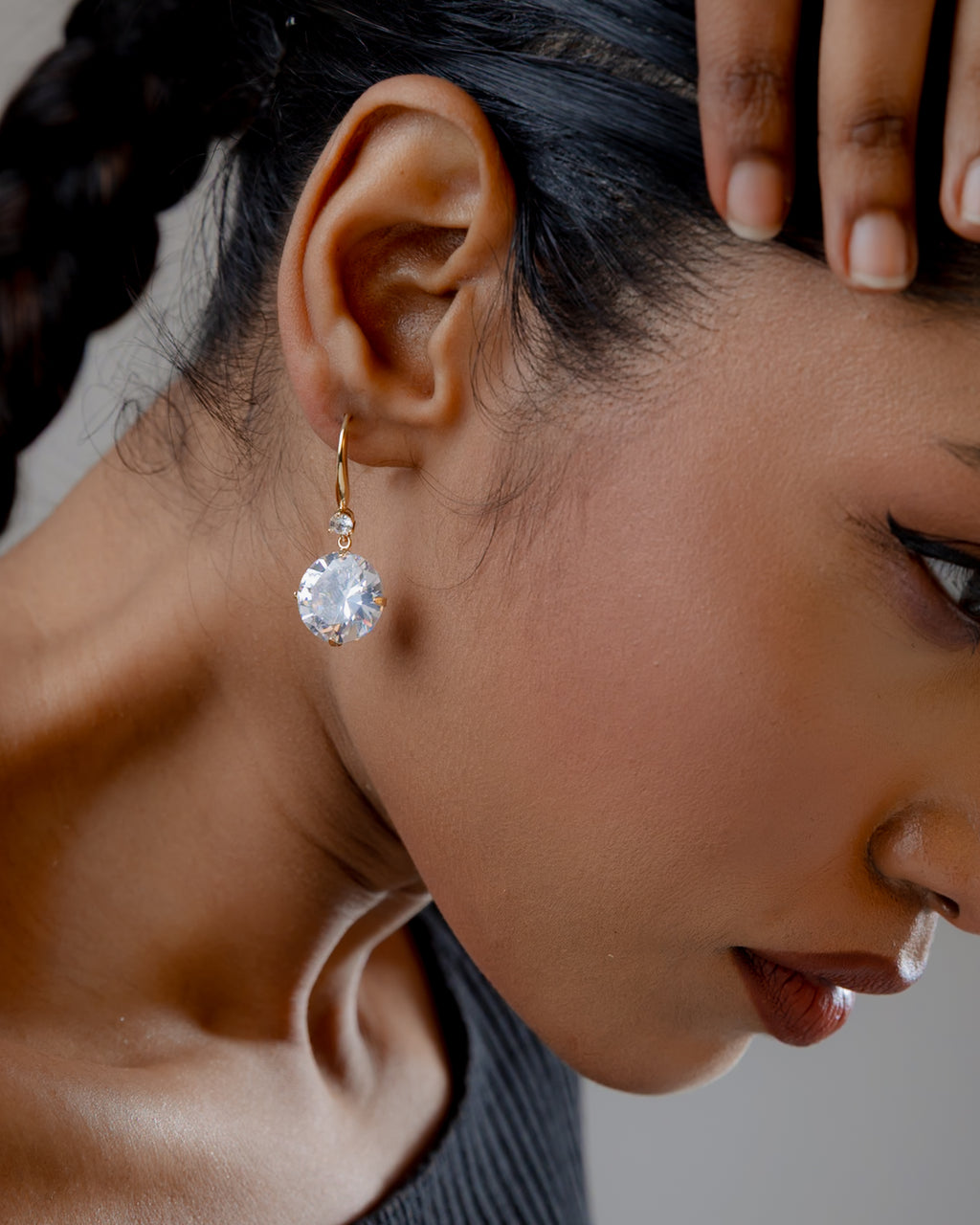 Ariana Crystal Drop Earrings - Gold Plated
