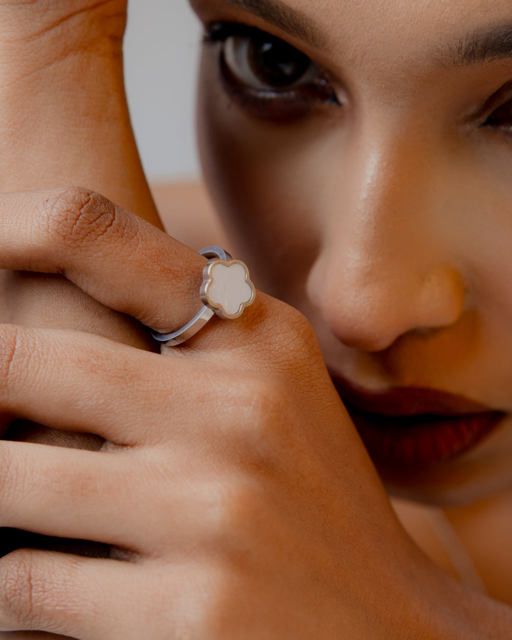 Ivory Bloom Ring (18K Gold Plated)