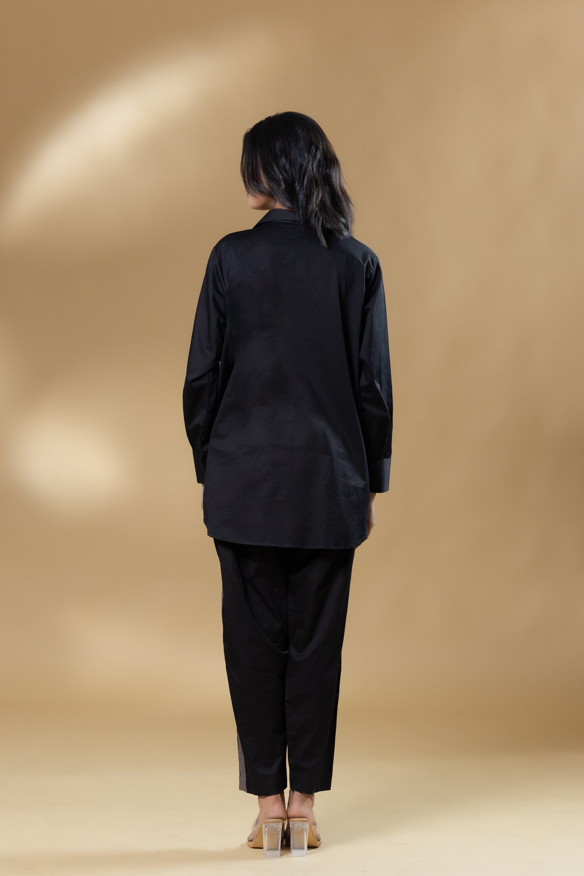 Black Italian Cotton Gin Stone Co-ord