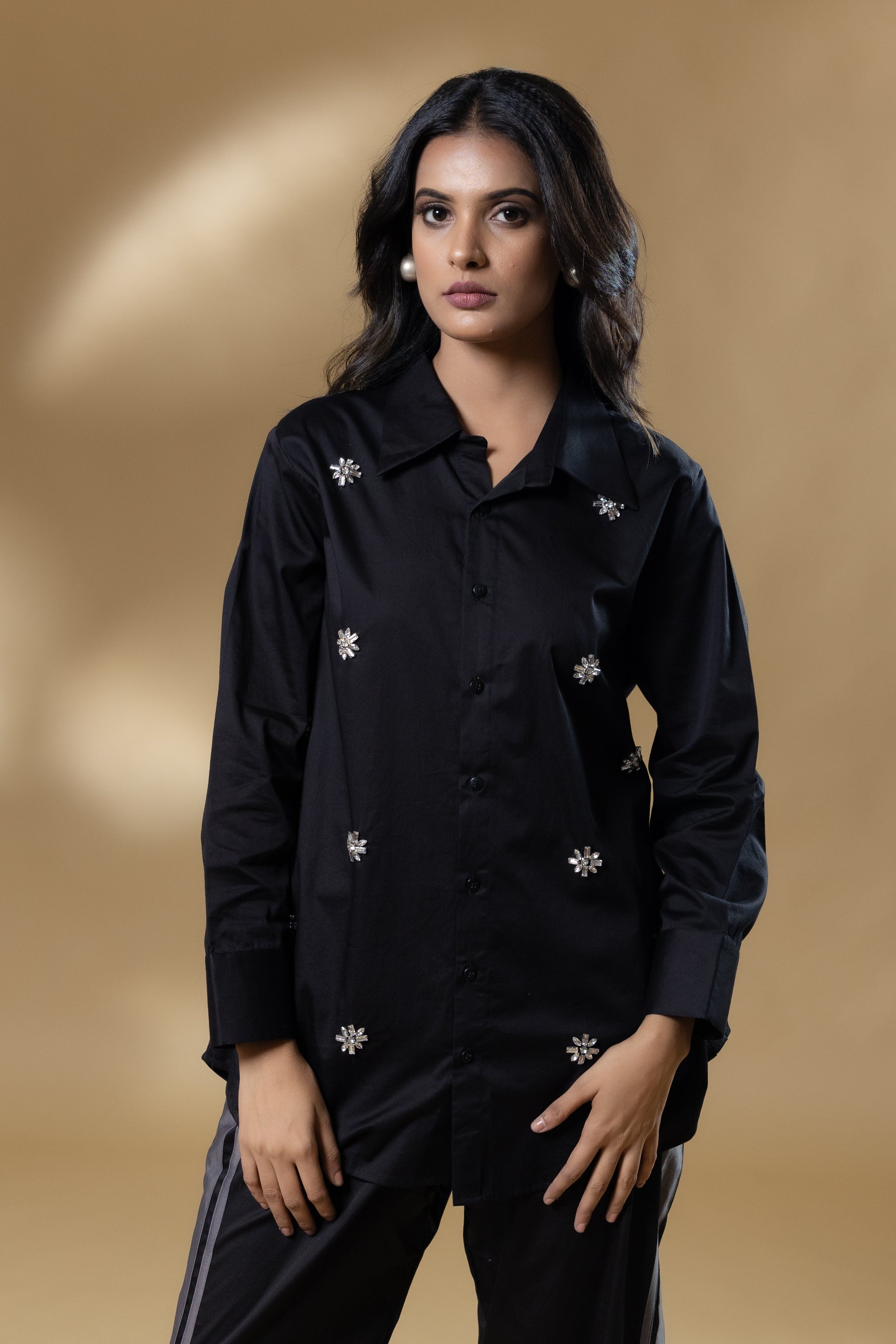 Black Italian Cotton Gin Stone Co-ord
