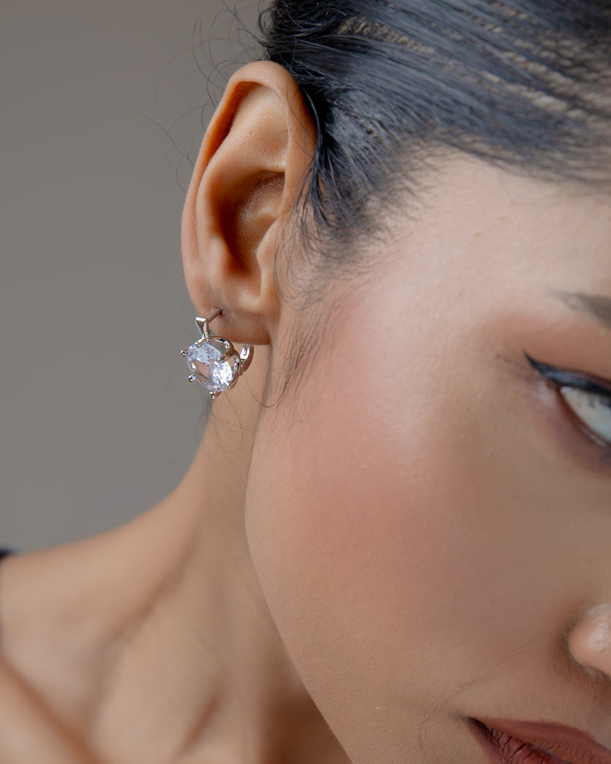 Aurora Solitaire Crystal Earrings