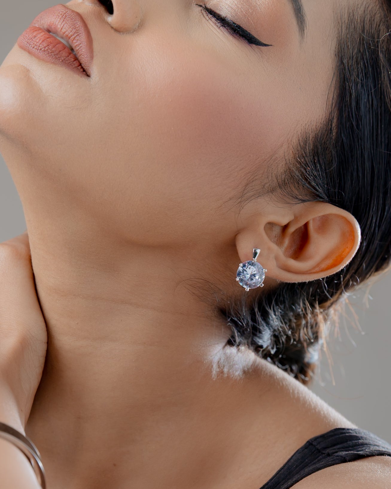 Aurora Solitaire Crystal Earrings