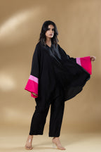 Black Bemberg Silk Agran Flowy Co-ord