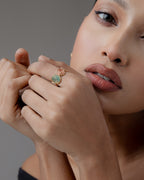 Trio Swirl Enamel Statement Ring (Multi-Colour)