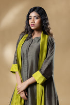Green Boho Bemberg Silk 2 in 1 Co-ord (3 Piece Set)