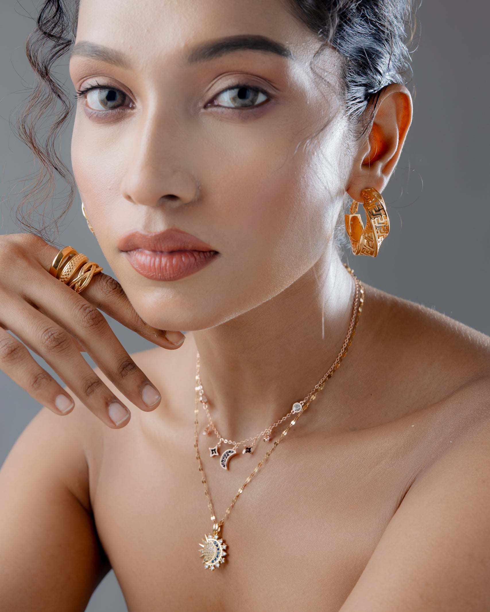Regalia Stack Statement Ring  (Gold Plated)