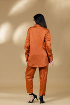 Amber Italian Cotton Sequin Leaf Co-ord