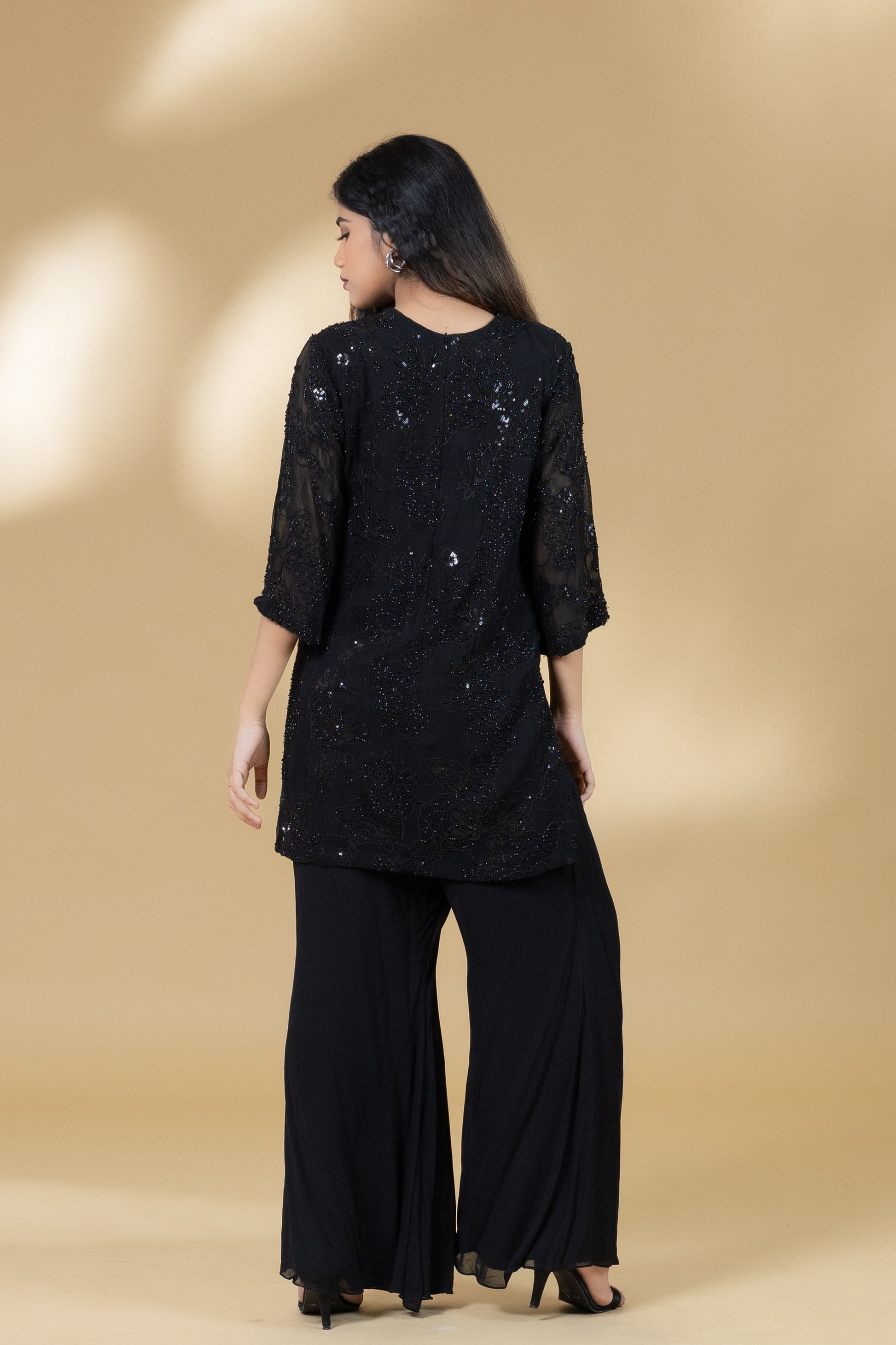 Black Embroidered Co-ord