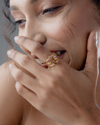 Celeste Orbit Adjustable Ring (18K Gold Plated)