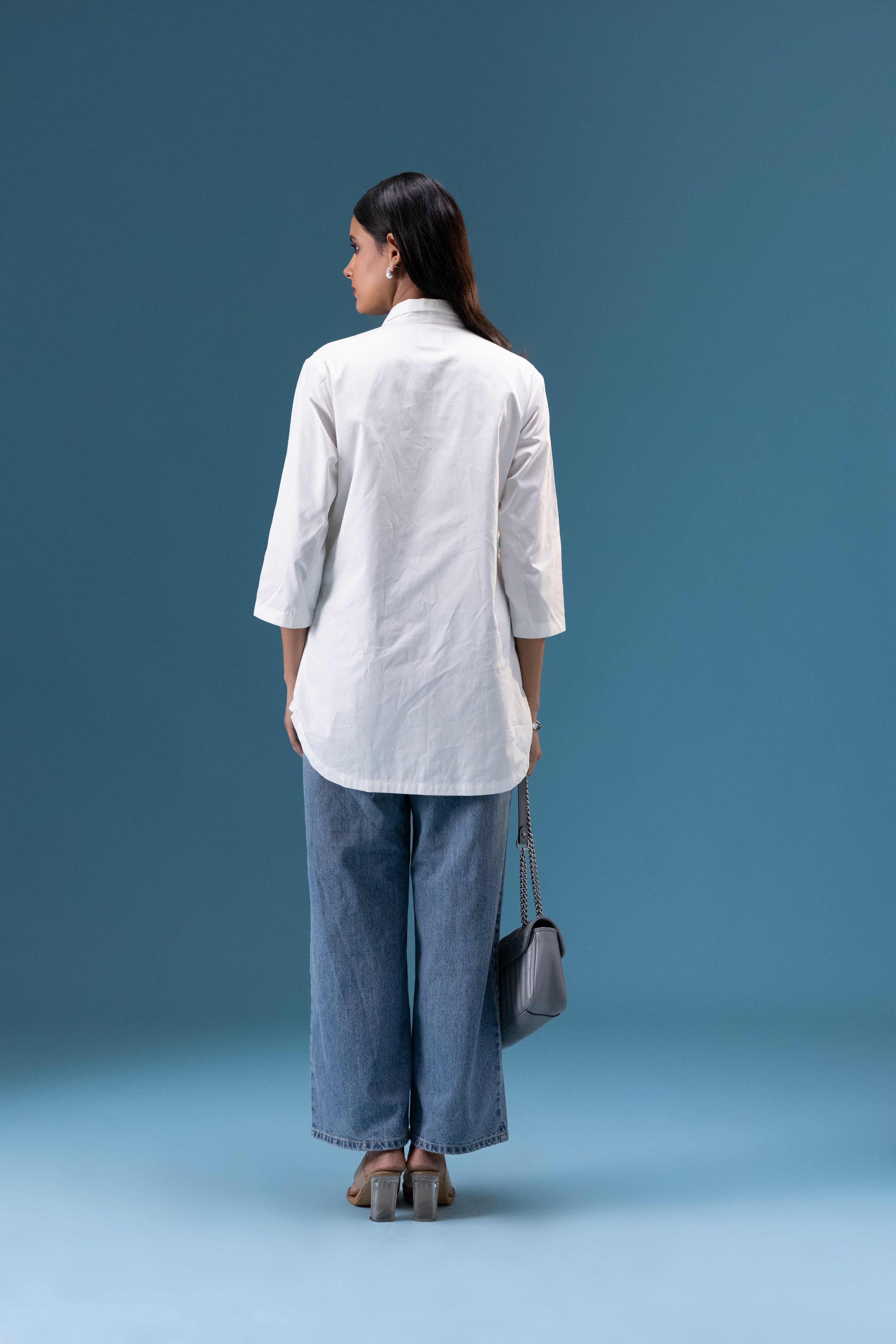 Lime Bloom Appliqué Statement Shirt