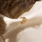 Celeste Orbit Adjustable Ring (18K Gold Plated)