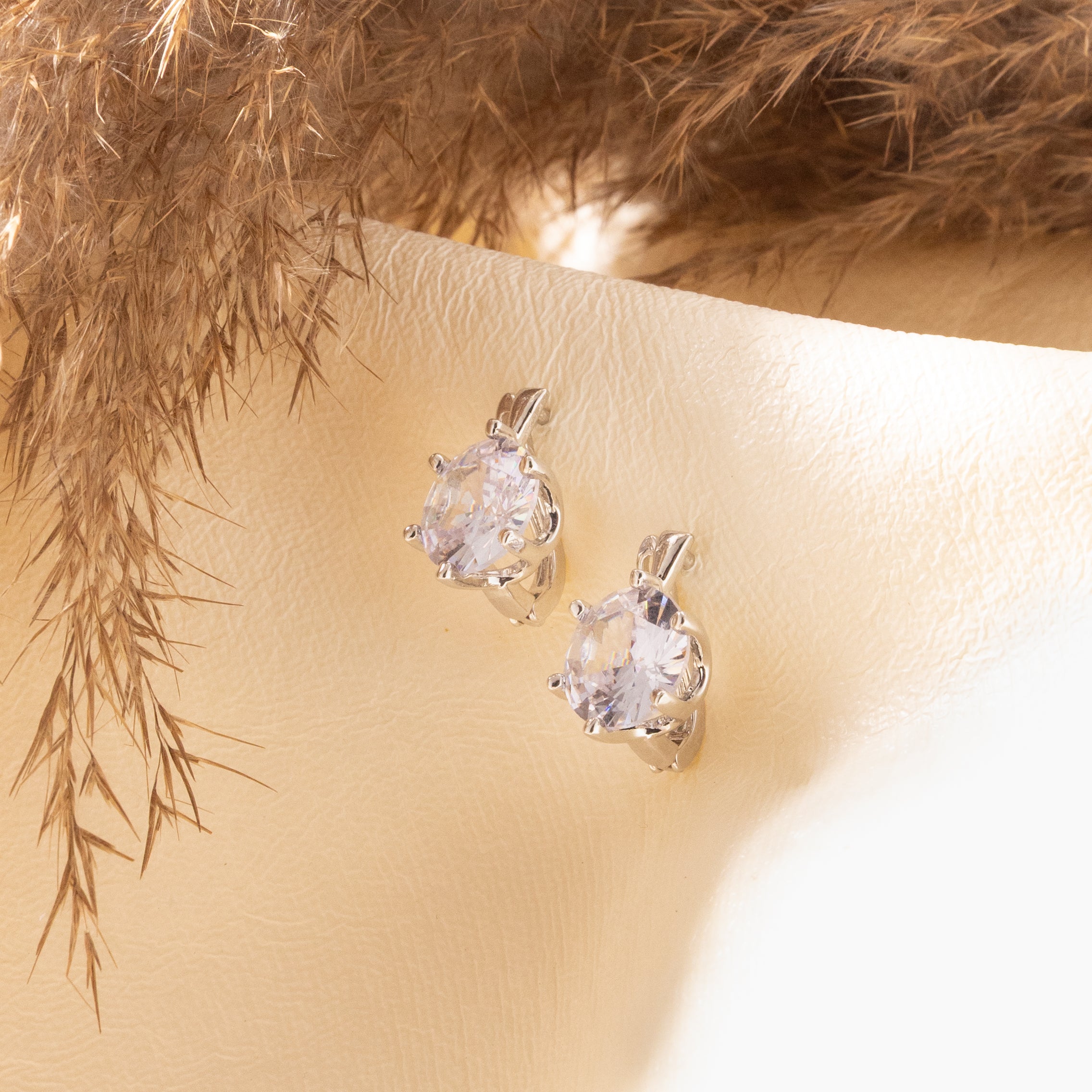 Aurora Solitaire Crystal Earrings