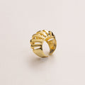 Helix Sculpt Statement Ring – Gold