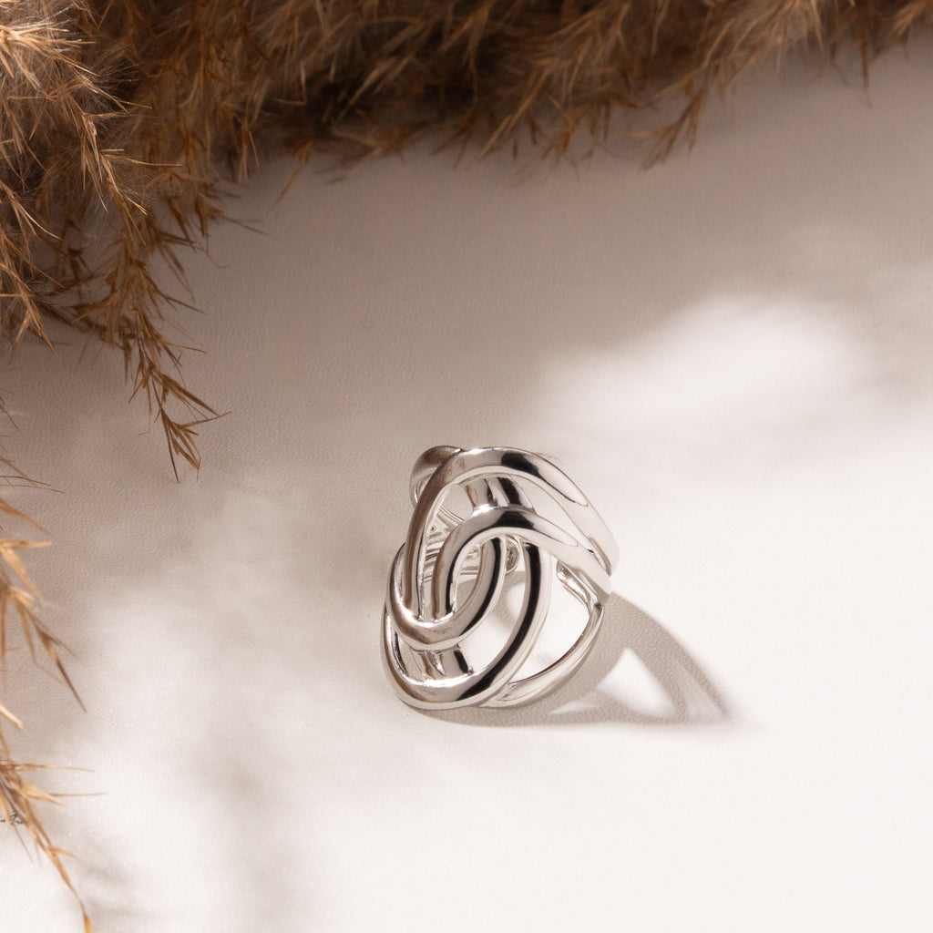 Orbit Luxe Sculpt Ring – Silver (18K Gold Plated)