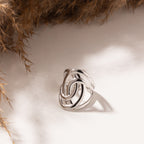 Orbit Luxe Sculpt Ring – Silver (18K Gold Plated)