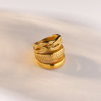 Regalia Stack Statement Ring  (Gold Plated)