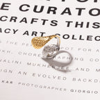 Aurora Texture Adjustable Ring – Dual Tone (18K Gold Plated)