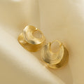 Aurora Textured Gold Drop Earrings - Gold Plated