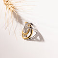 Orbit Luxe Sculpt Ring – Silver and Gold (18K Gold Plated)