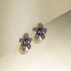 Amara Lilac Bloom Pearl Statement Earrings