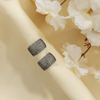 Midnight Sparkle Pavé Huggie Earrings - 18K Gold Plated