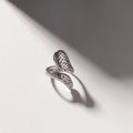 Aurora Texture Adjustable Ring – Silver (18K Gold Plated)